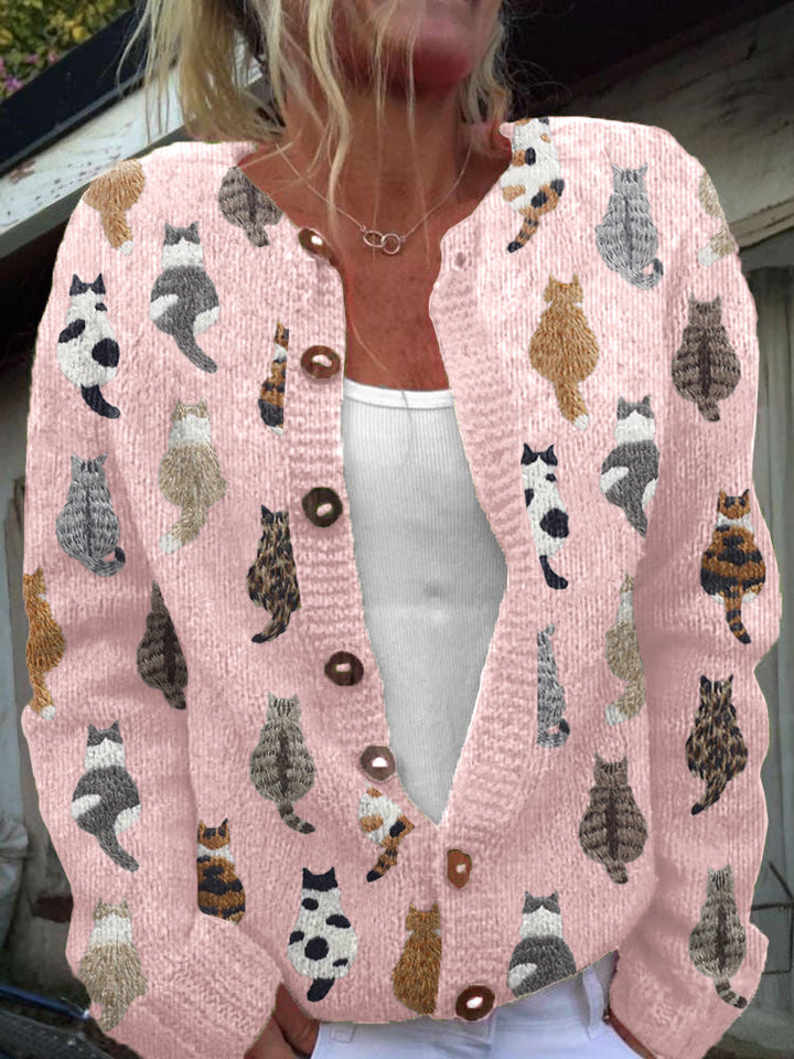 DELACROIX | Cardigan Motif Chats Camille