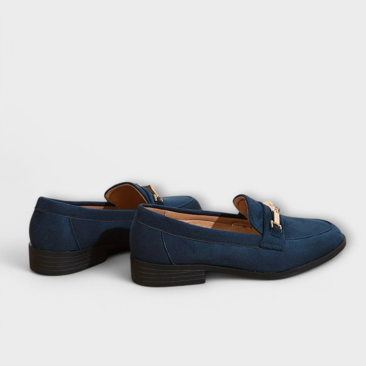 DELACROIX | Mocassins Daim Chaîne Dorée Nathalie