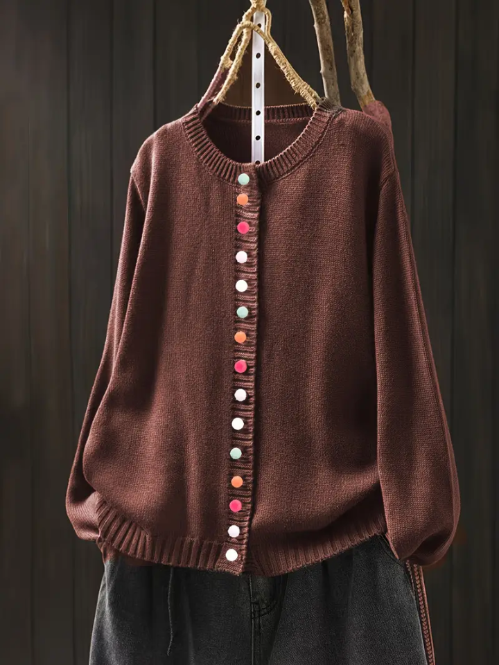 DELACROIX | Cardigan Boutons Colorés Michèle