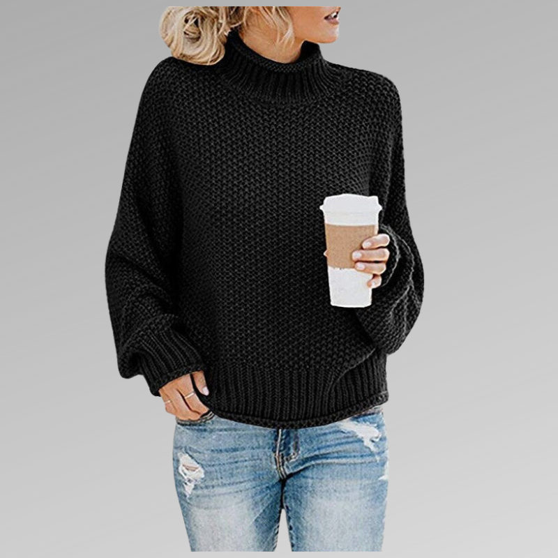 DELACROIX | Pull Col Roulé Grosse Maille Juliette