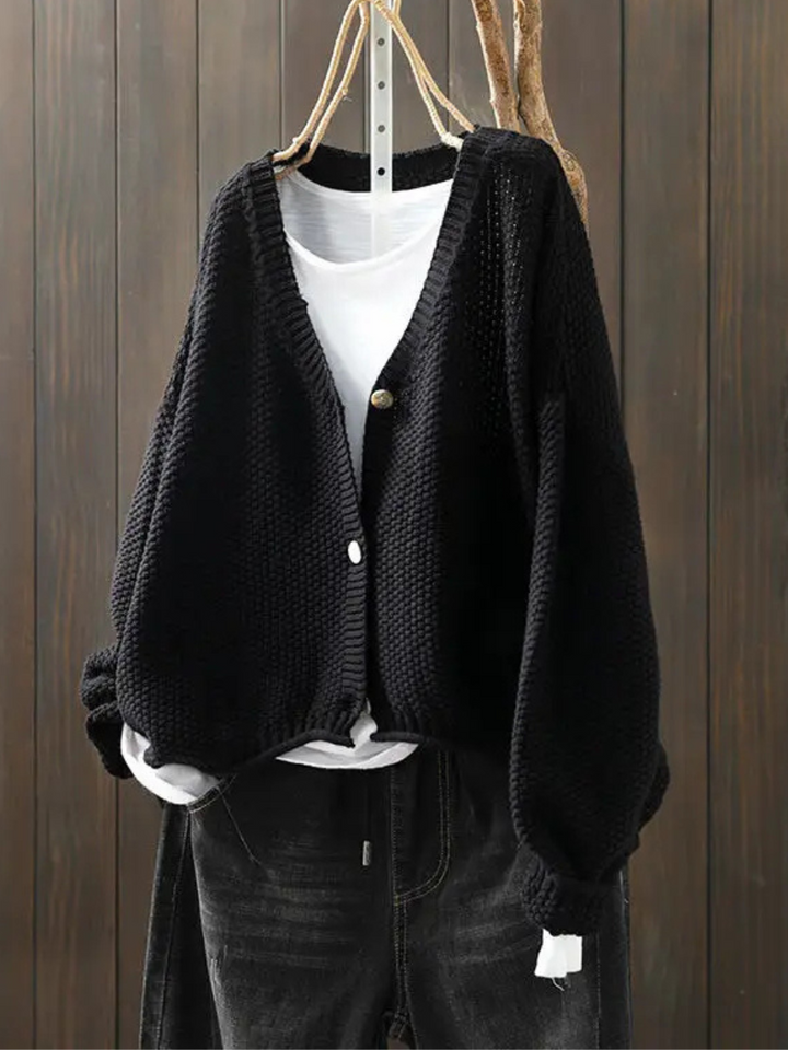 DELACROIX | Cardigan Maille Épaisse Col V Élina