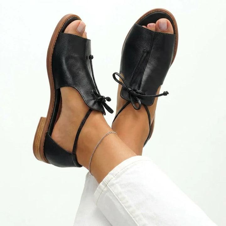 DELACROIX | Sandales Plates en Cuir Nicole