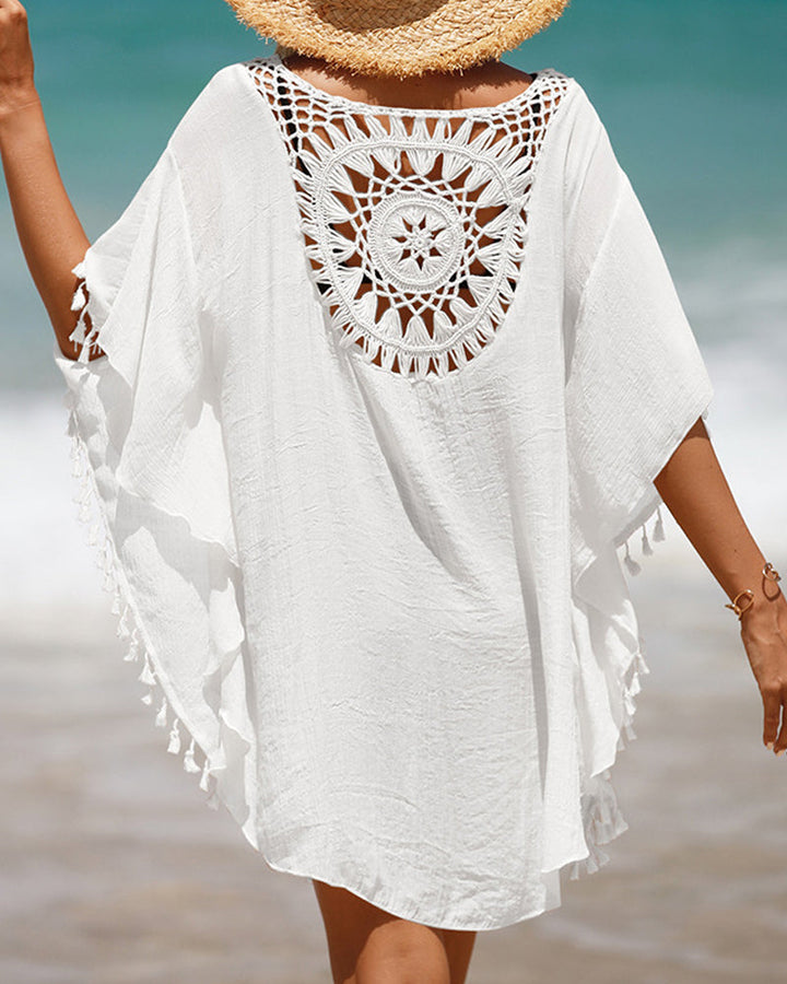 DELACROIX | Couverture de plage avec pompons Nora