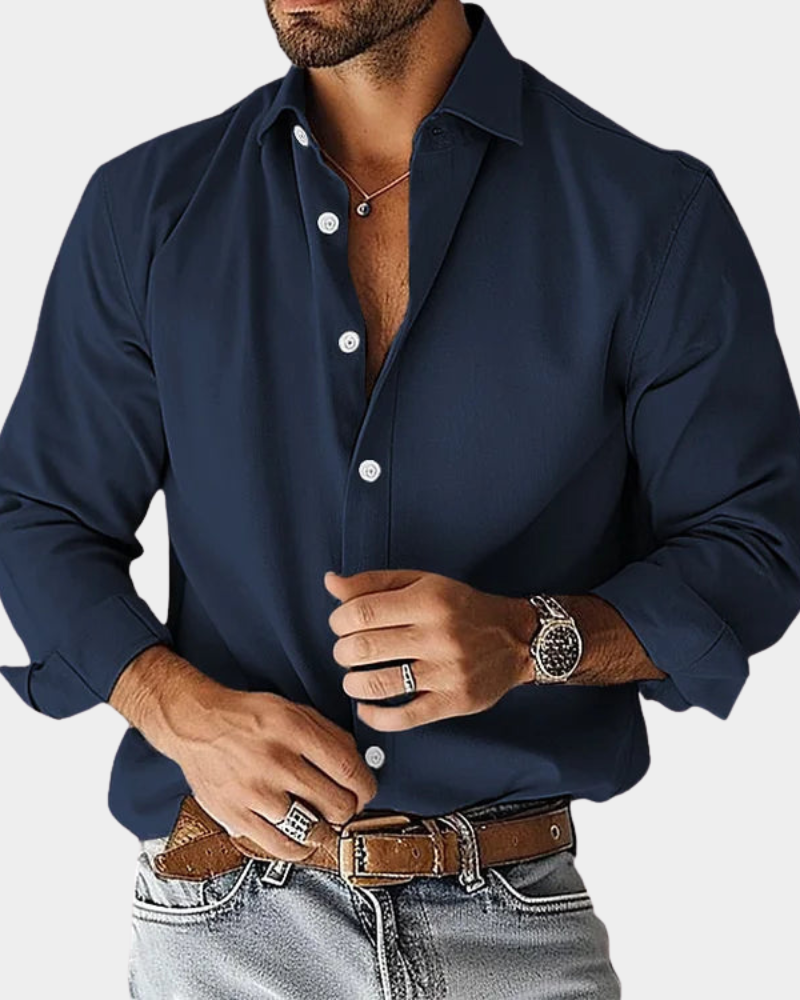 DELACROIX | CHEMISE BOUTONNÉE ÉTIREMENT COUPE SLIM POUR HOMME