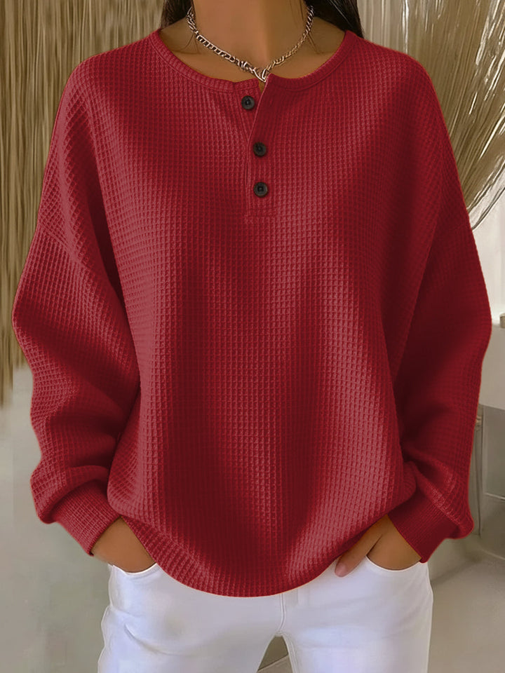 DELACROIX | Sweat Gaufré Henley Catherine