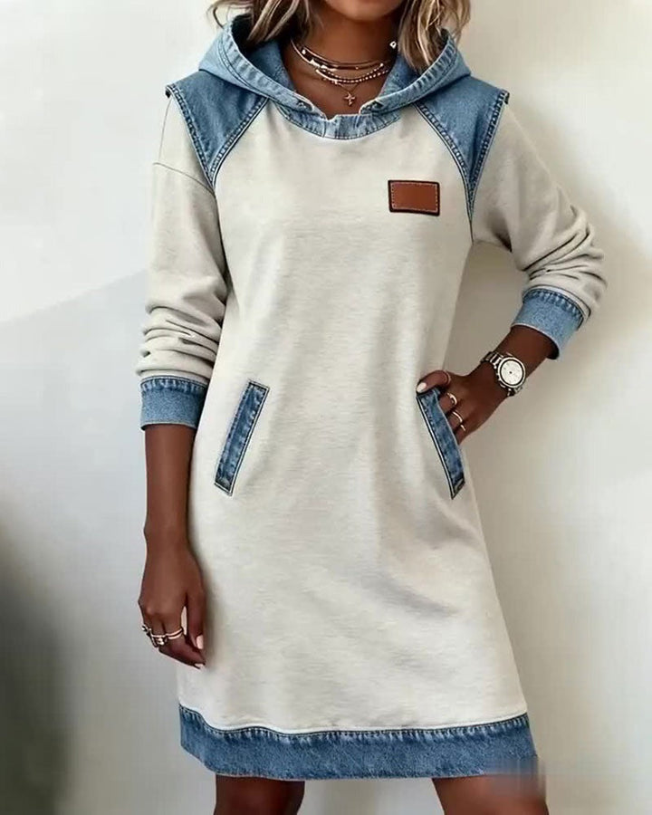 DELACROIX | Robe Sweat Effet Denim pour Femme Camille