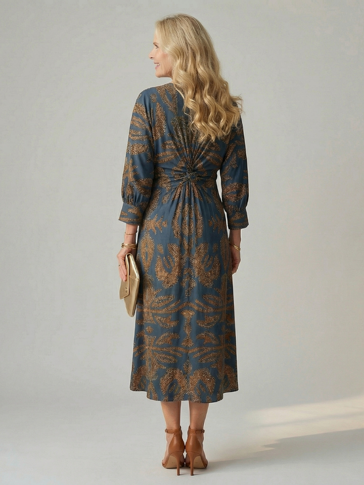 DELACROIX | Robe Midi Wrap Naturelle Lune