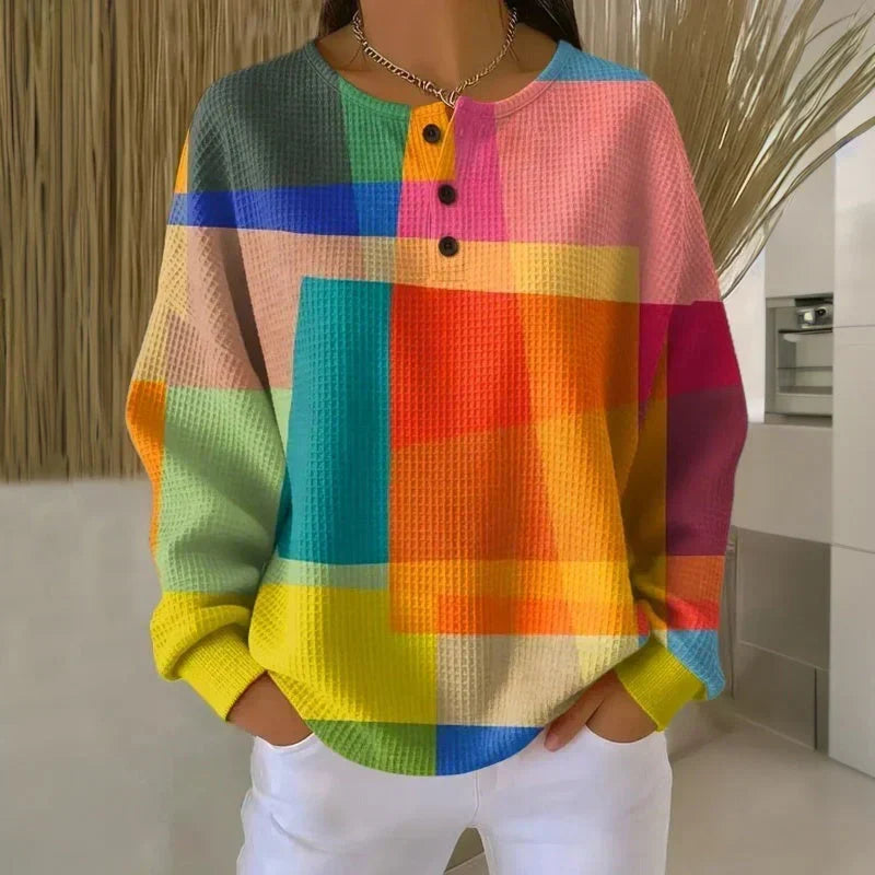DELACROIX | Pull Gaufré Colorblock Juliette