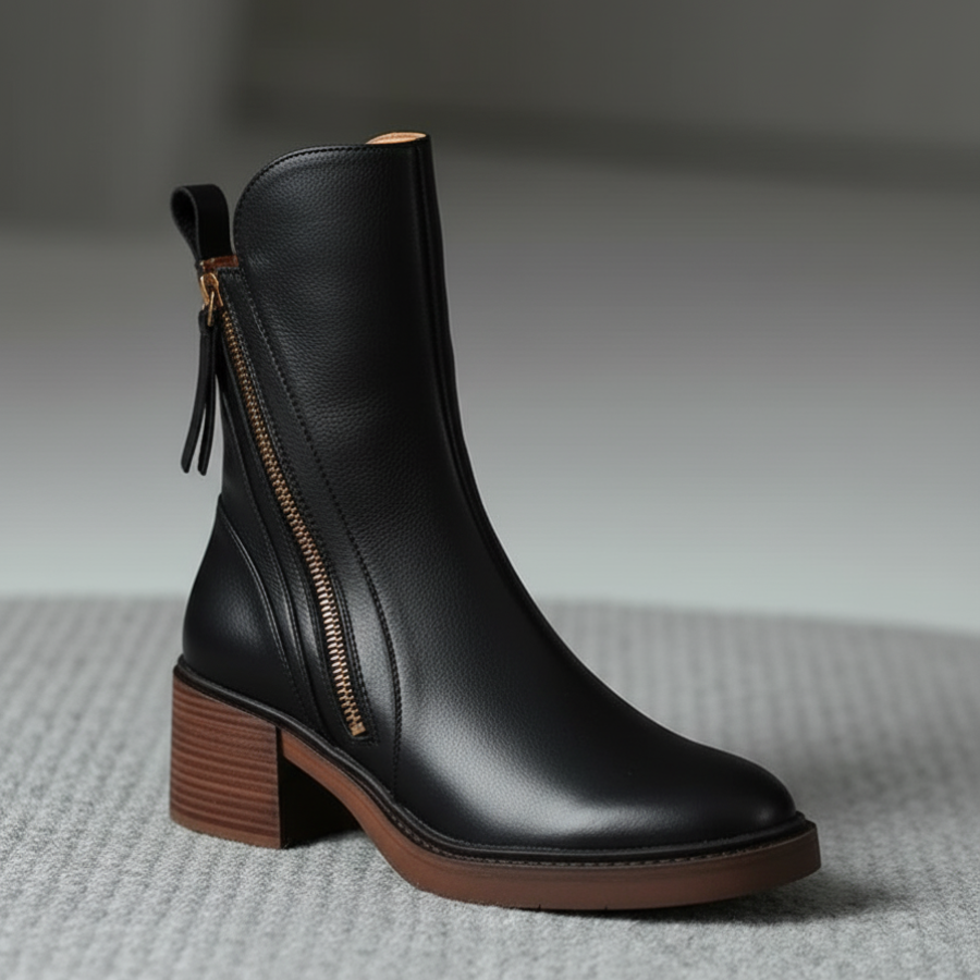 DELACROIX | Bottines Zippées Talon Confort Isabelle