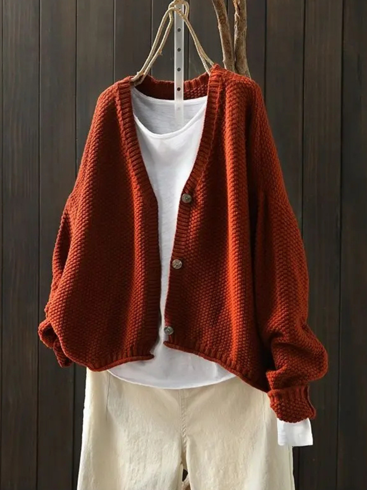 DELACROIX | Cardigan Maille Épaisse Col V Élina