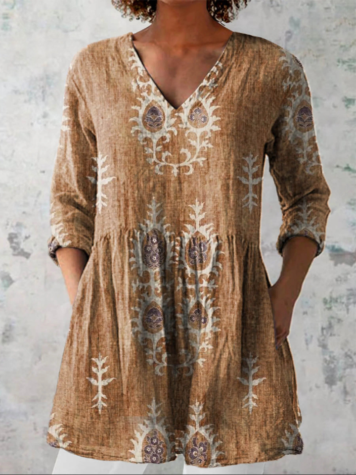 DELACROIX | Blouse Longue Col V Fluide Aveline