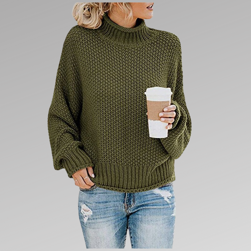 DELACROIX | Pull Col Roulé Grosse Maille Juliette