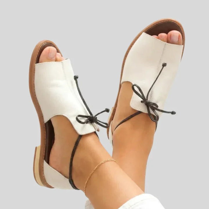 DELACROIX | Sandales Plates en Cuir Nicole