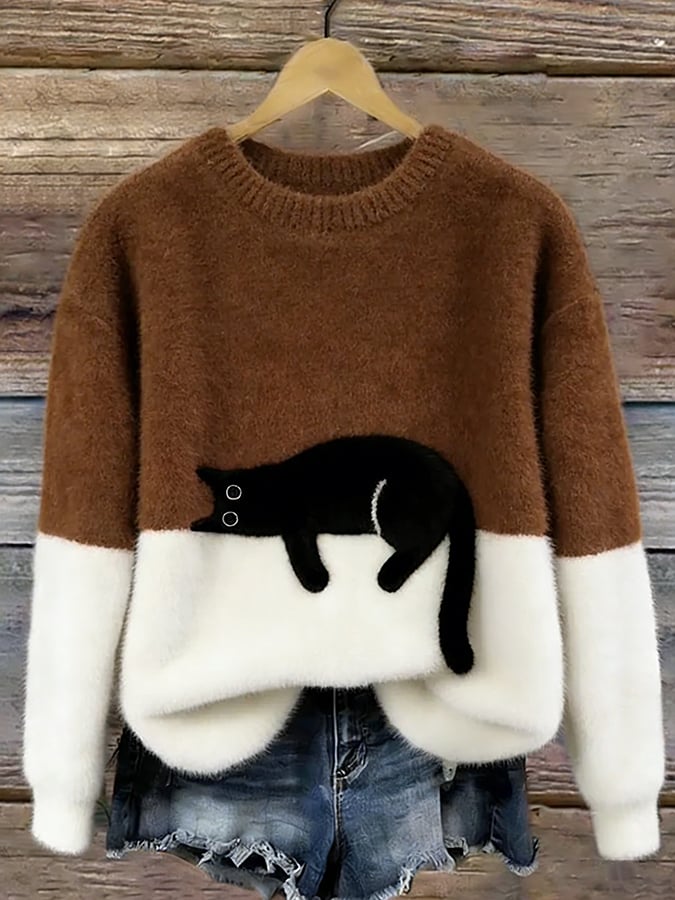 DELACROIX | Pull Douillet Chat Endormi Charlotte