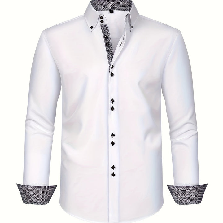 DELACROIX | CHEMISE ÉLÉGANTE LÉGÈRE AVEC DÉTAILS CONTRASTÉS
