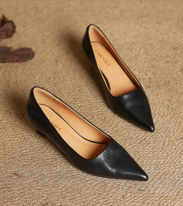 DELACROIX | Escarpins Pointus en Cuir Charlotte