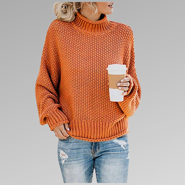 DELACROIX | Pull Col Roulé Grosse Maille Juliette