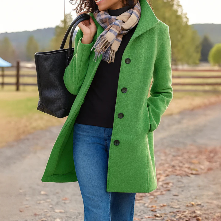 DELACROIX | Manteau Classique Boutonné Pauline