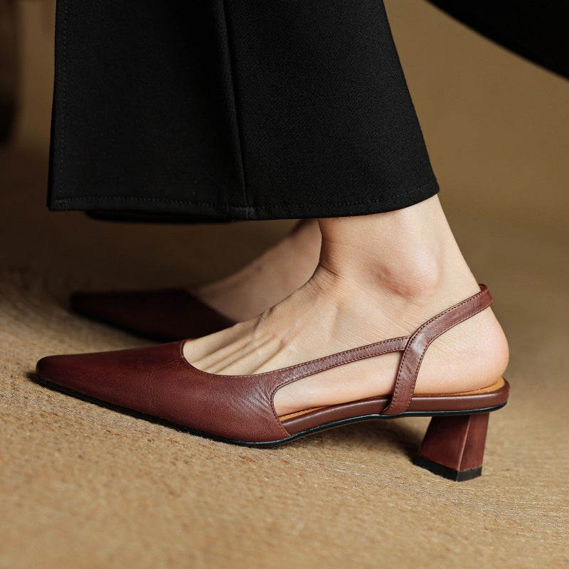 DELACROIX | Escarpins Slingback en Cuir Élina