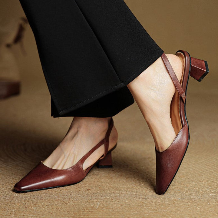 DELACROIX | Escarpins Slingback en Cuir Élina
