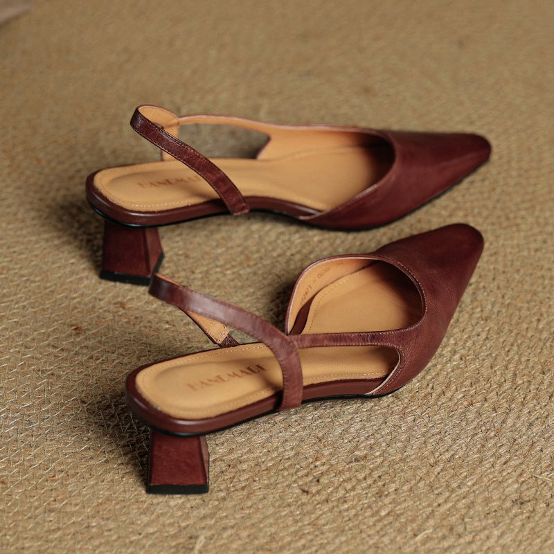 DELACROIX | Escarpins Slingback en Cuir Élina