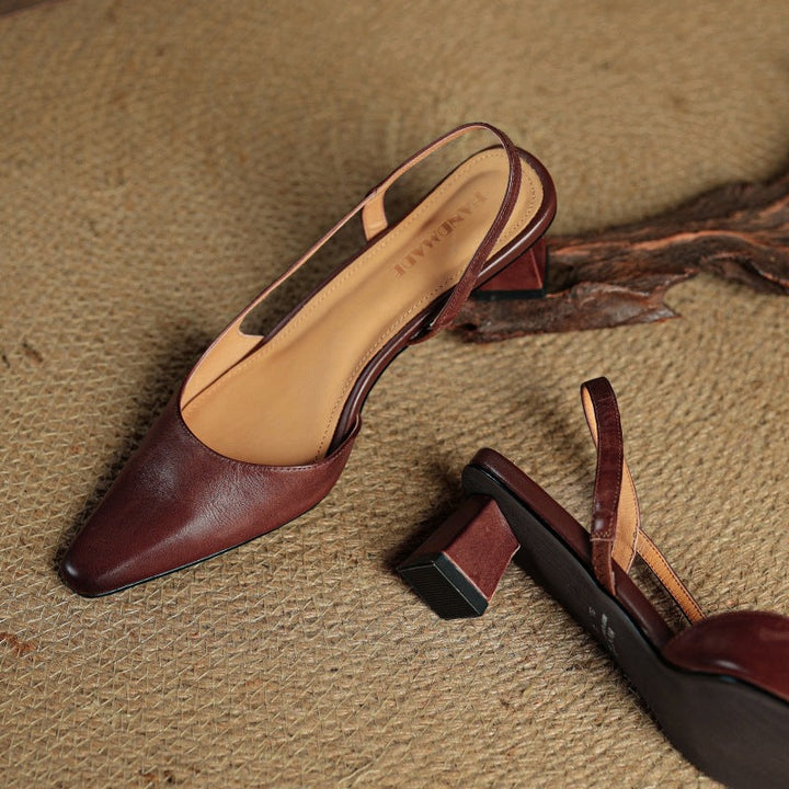 DELACROIX | Escarpins Slingback en Cuir Élina