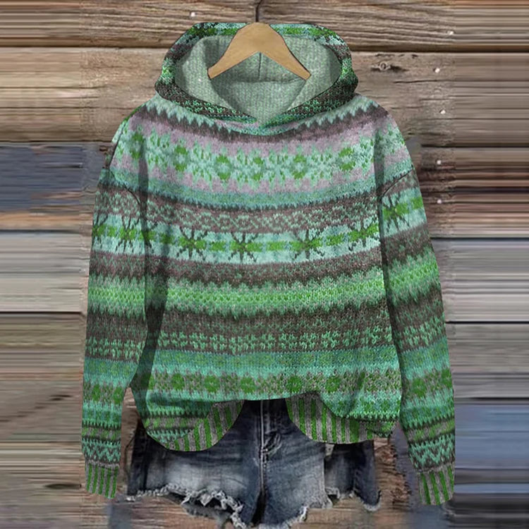 DELACROIX | Pull à Capuche Jacquard Chloé