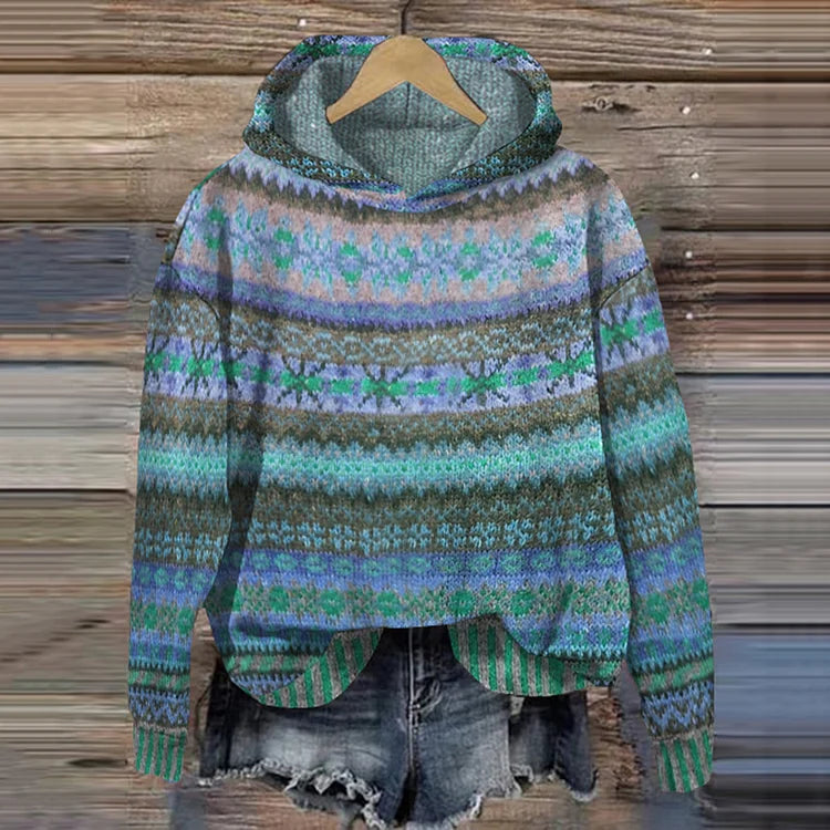 DELACROIX | Pull à Capuche Jacquard Chloé