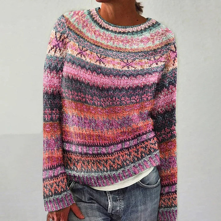 DELACROIX | Pull Maille Chinée Rose Élina