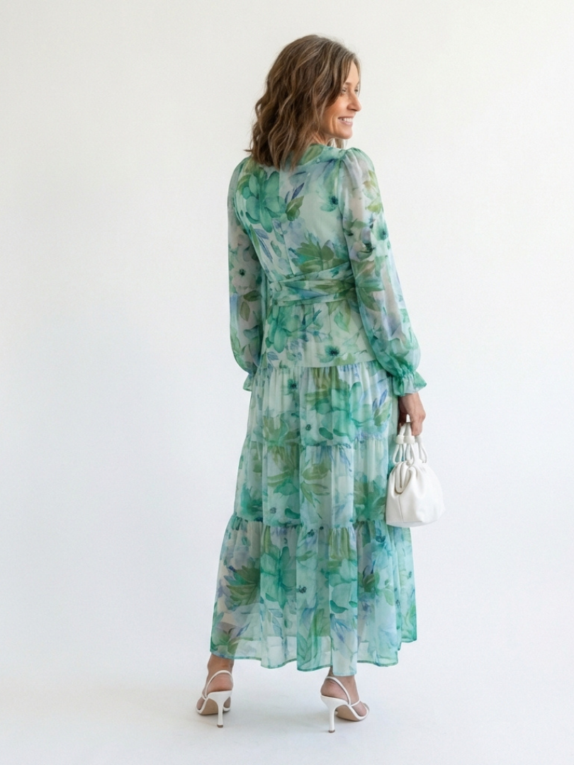 DELACROIX | Robe Maxi Fleurie à Manches Longues Althea