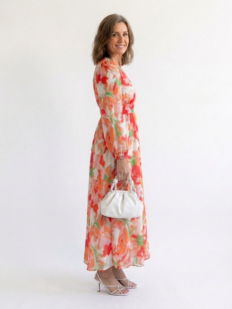 DELACROIX | Robe Maxi Fleurie à Manches Longues Althea