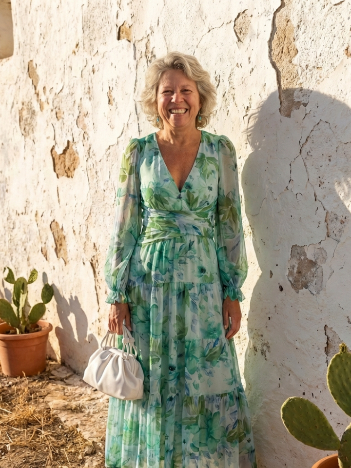 DELACROIX | Robe Maxi Fleurie à Manches Longues Althea