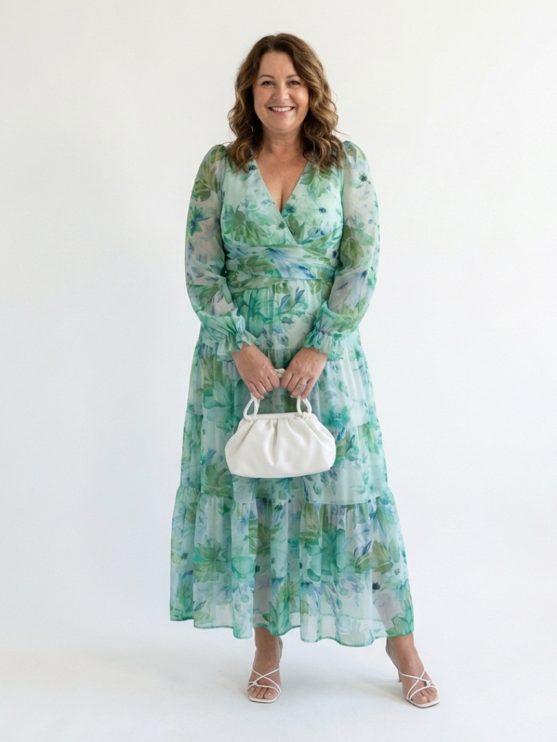 DELACROIX | Robe Maxi Fleurie à Manches Longues Althea