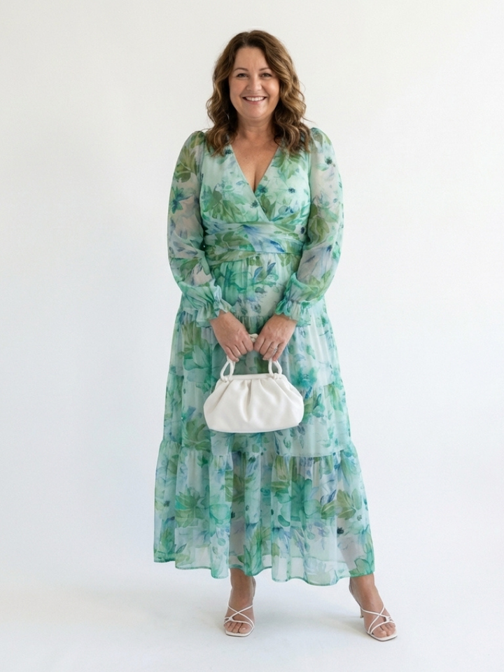 DELACROIX | Robe Maxi Fleurie à Manches Longues Althea