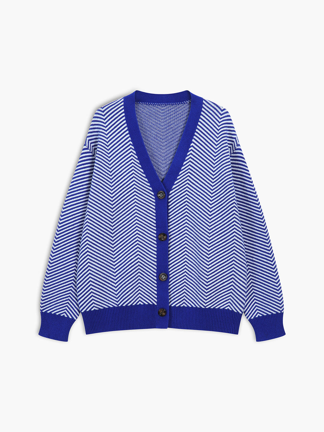 DELACROIX | Cardigan Chevrons Contrastés Michèle