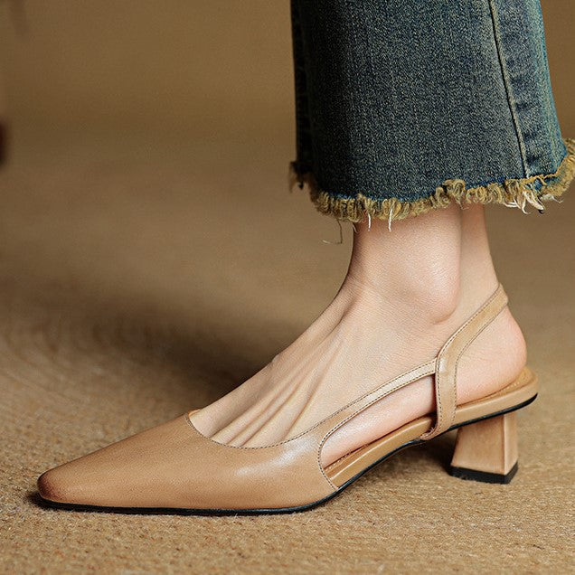 DELACROIX | Escarpins Slingback en Cuir Élina