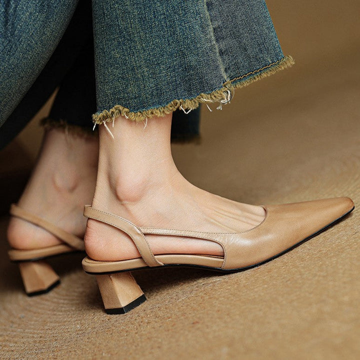 DELACROIX | Escarpins Slingback en Cuir Élina