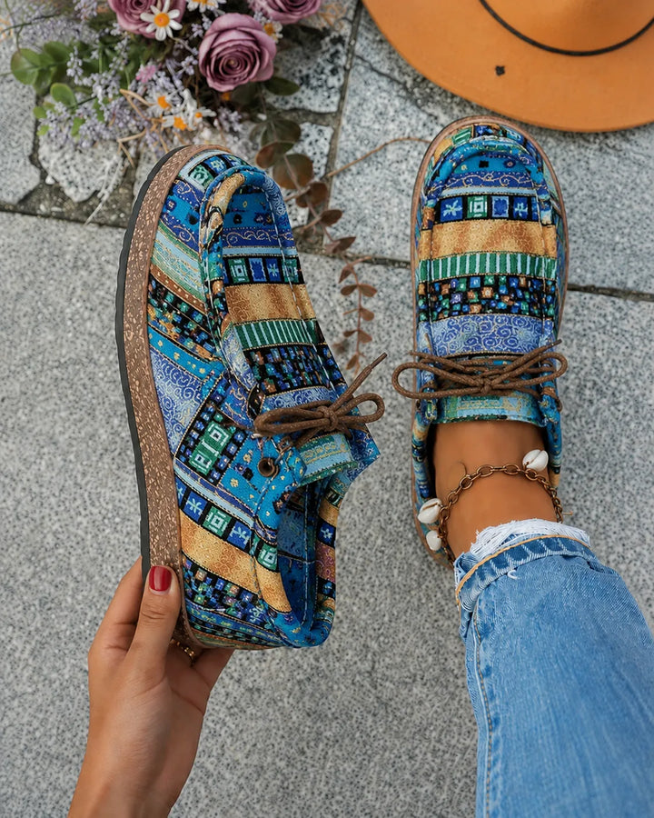 DELACROIX | Mocassins Toile Imprimée Camille