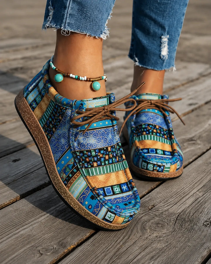 DELACROIX | Mocassins Toile Imprimée Camille