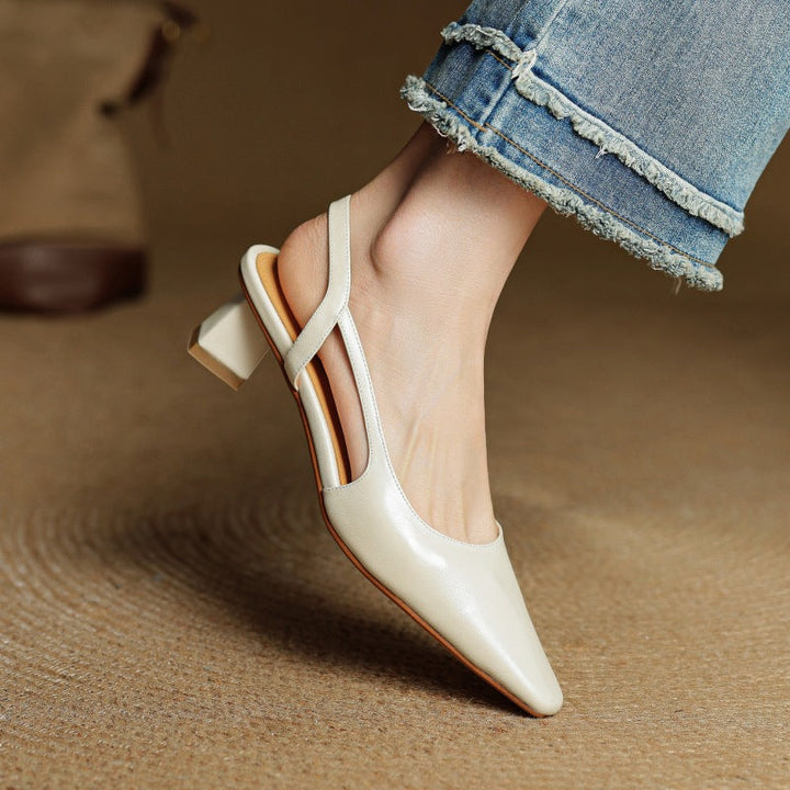 DELACROIX | Escarpins Slingback en Cuir Élina