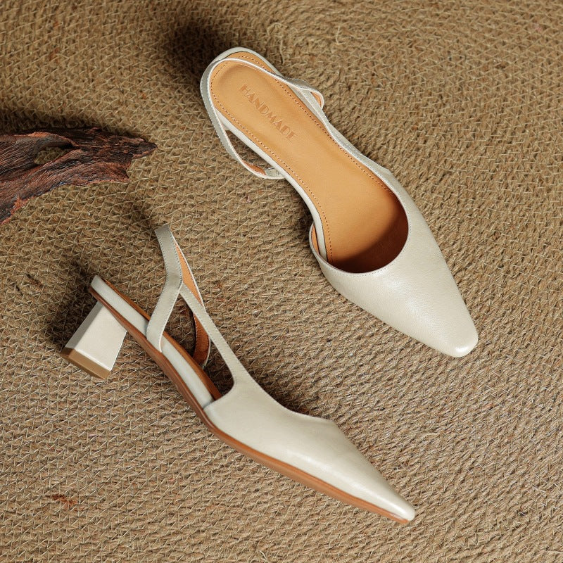 DELACROIX | Escarpins Slingback en Cuir Élina
