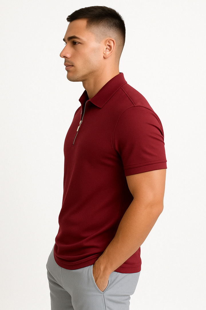 DELACROIX | POLO MODERNE AVEC ZIP MI-HAUT