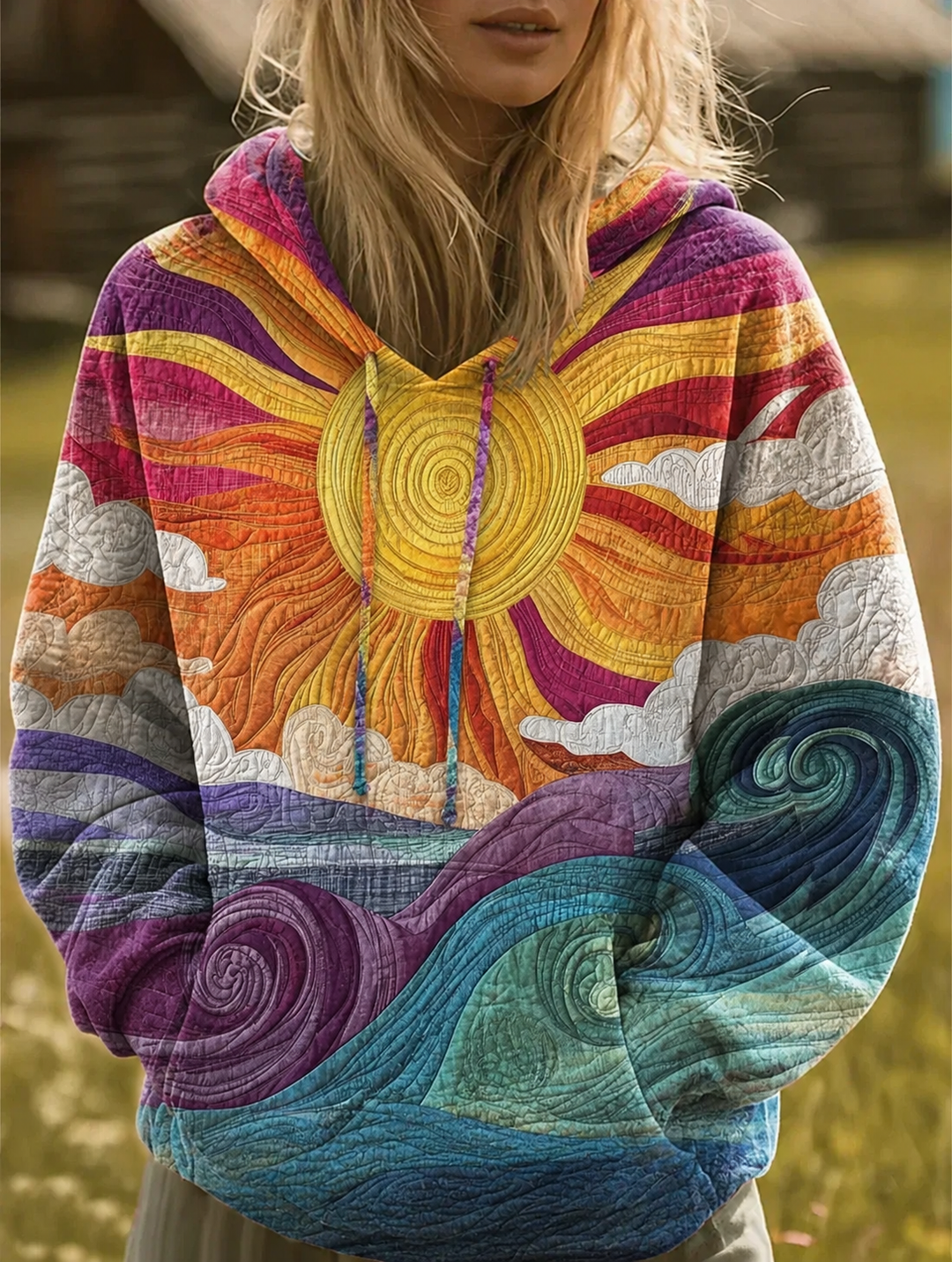 DELACROIX | Sweat à Capuche Soleil Marin Margot