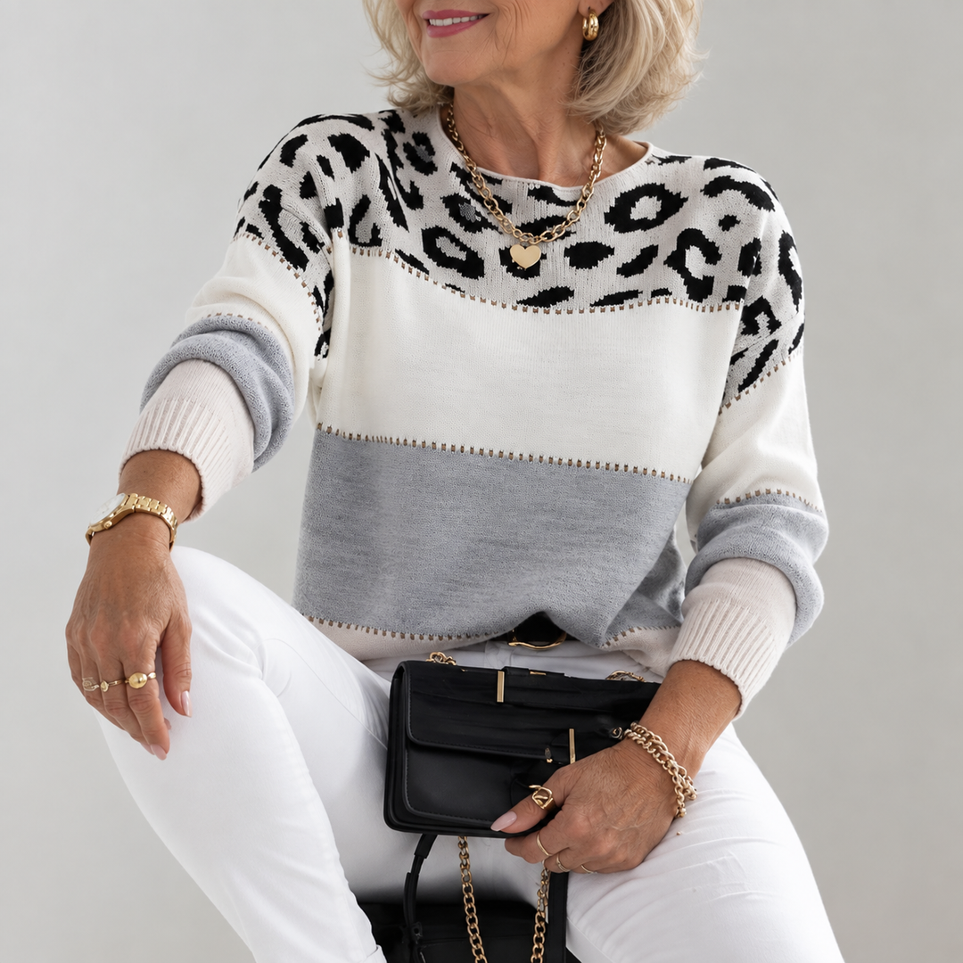 DELACROIX | Pull Maille Imprimé Léopard Margot
