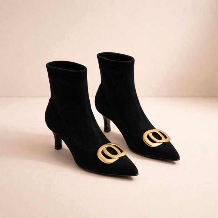 DELACROIX | Bottines Pointues en Velours Juliette