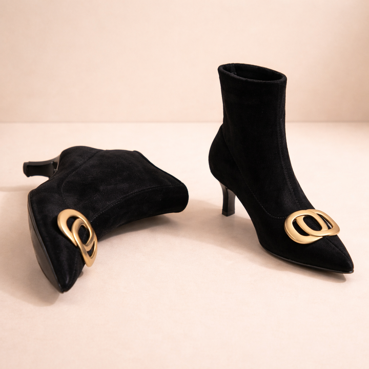 DELACROIX | Bottines Pointues en Velours Juliette