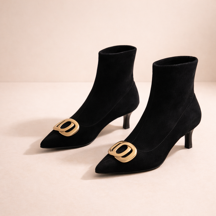 DELACROIX | Bottines Pointues en Velours Juliette