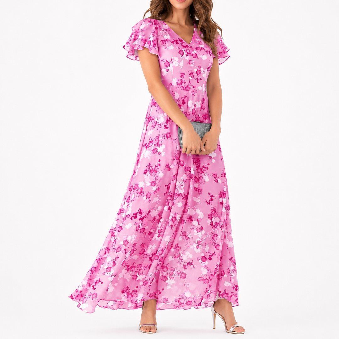 DELACROIX | Robe Longue Fleurie Élina