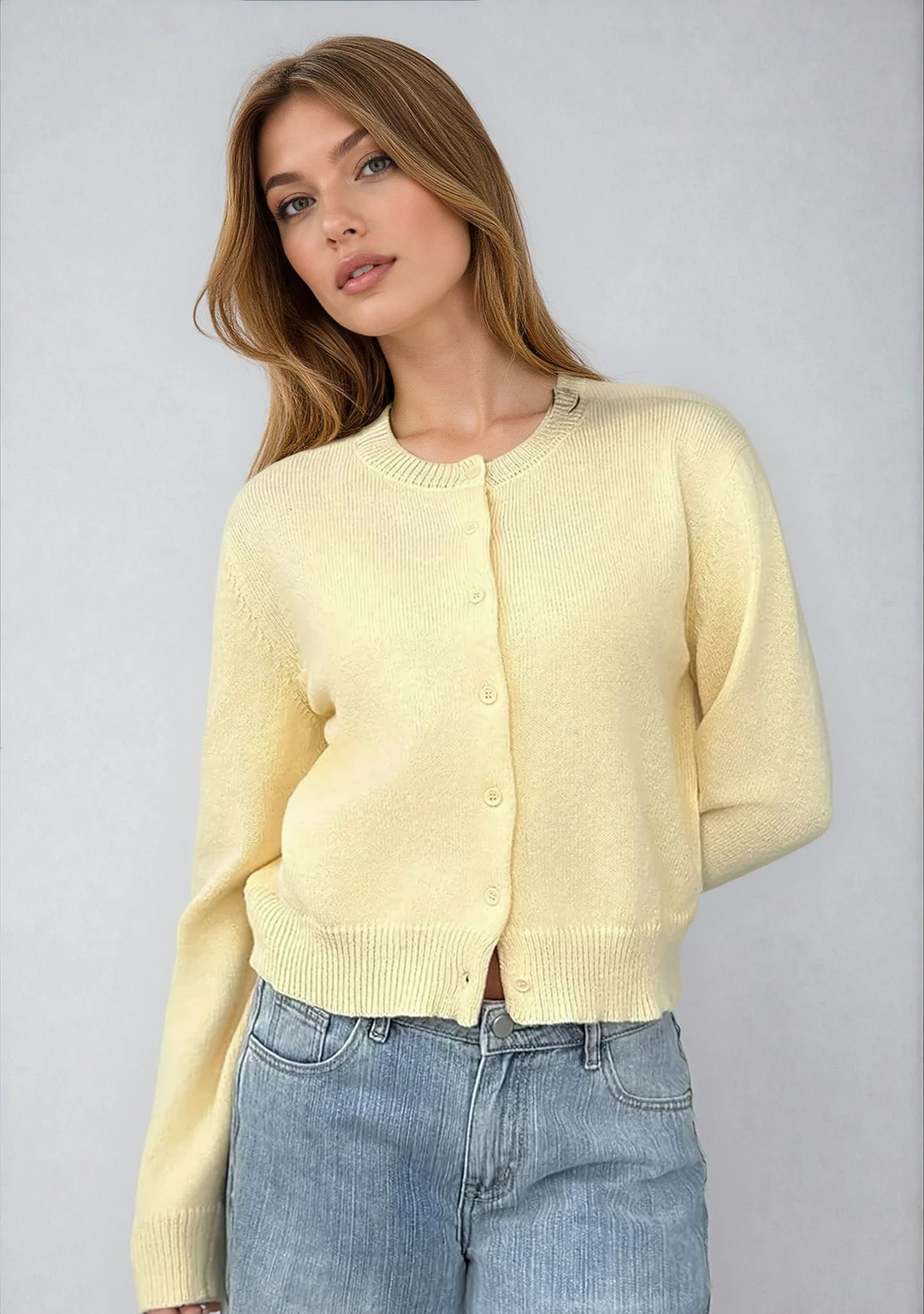 DELACROIX | Cardigan Classique Col Rond Brigitte