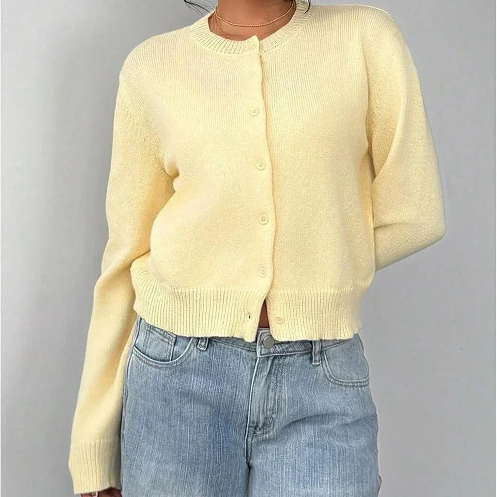 DELACROIX | Cardigan Classique Col Rond Brigitte